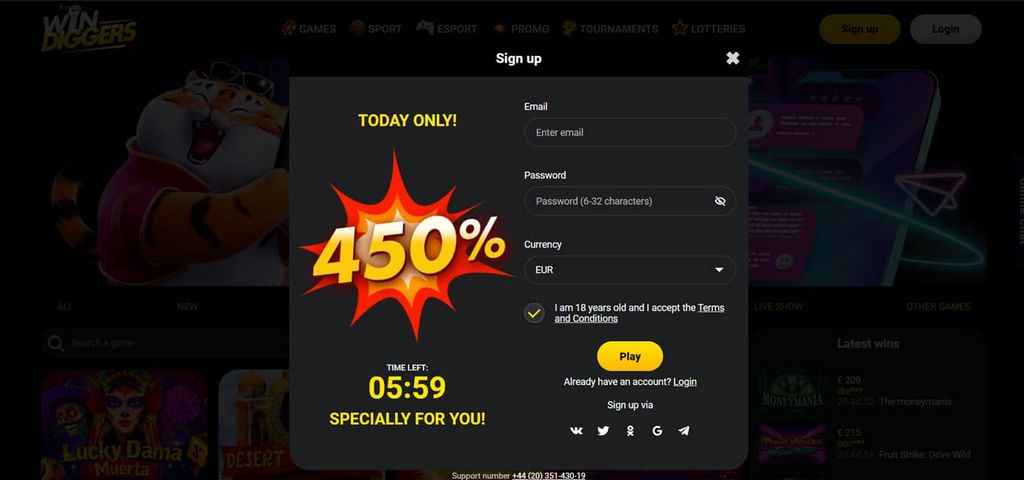 Win Diggers Casino Site Sibling Sites