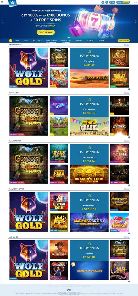 DrueckGlueck Casino Testbericht & Boni